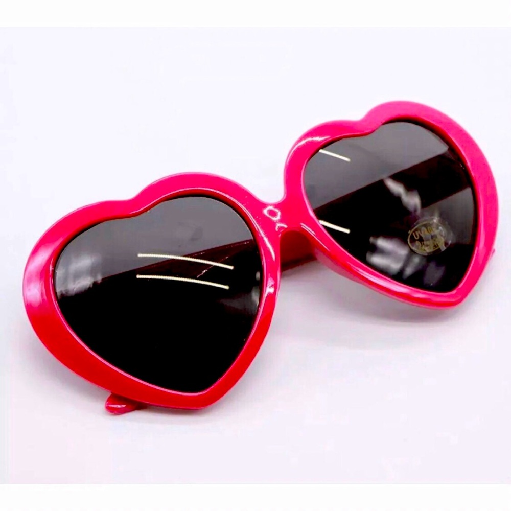 Heart Shaped Sunglasses -  Fuchsia Pink Retro Lolita Sunnies